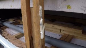 バルコニー　施工中-2