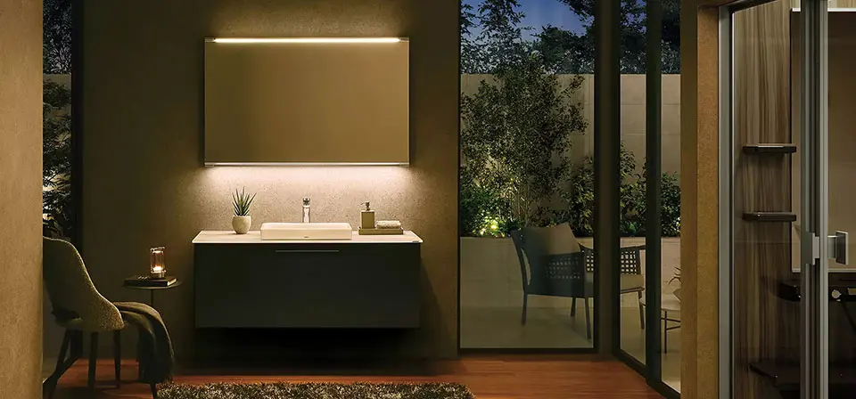 ###TOTOエスクアLS 洗面化粧台 PG2 センターボウルプラン 寒冷地 2段引き出し ドア枠回避右仕様 間口1000mm きれい除菌水 受注約1週〔GD〕