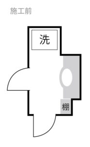 洗面室図面　施工前