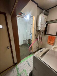 お風呂施工中