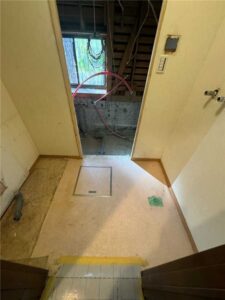 洗面室　施工中