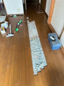 床施工中