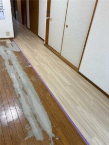 床施工中