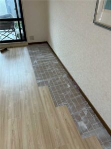 床施工中