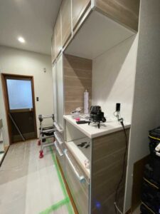キッチン　施工中-6