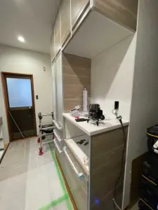 キッチン　施工中-6