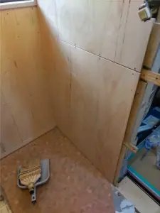 洗面台　施工中-3