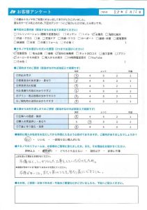 【お客様アンケート】不備なく、しっかりとした工事を…