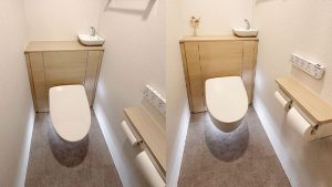 収納たっぷりレストパルでトイレリフォーム｜墨田区